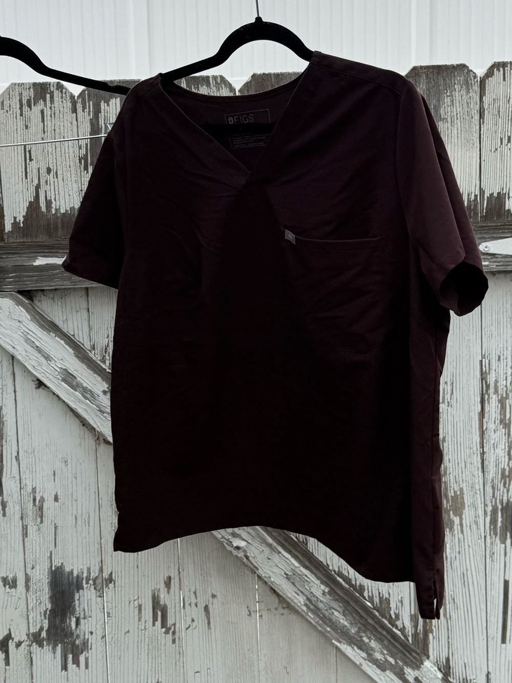 Figs Espresso Scrub Top 3X